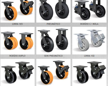 Para fabricar carrinhos de transporte, utiliza-se os rodízios industriais Schioppa, os quais têm acabamento e designer e são aplicados em movimentação de cargas leves, médias e pesadas com destreza, independentemente se o piso é irregular, rústico ou nivelado.