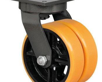 O rodízio Schioppa 312 tem o diâmetro de 3 polegadas com placa fixa ou giratória com 4 furos para fixar. O rodízio de ferro ou poliuretano pode ser equipado com rolamento de esfera/rolete que diminuem o peso da carga transportada.

