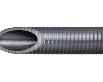 A mangueira Kanaflex flexível KCL é usada para a sucção e descarga de abrasivos pesados, sendo que esta é durável e resistente. A coloração do item é cinza escuro e tem o espiral laranja.
