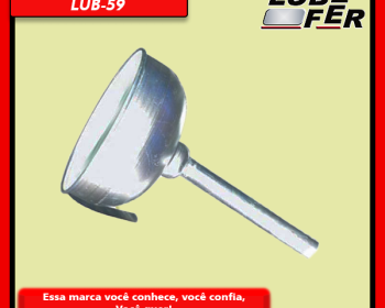 O Funil galvanizado LUB 59 é indicado para facilitar a transferência de fluídos ou sólidos de um recipiente para outro, evitando percas e derramamentos. O funil evita que líquidos ou pós sejam despejados em locais indesejados, como o chão ou a bancada. 
