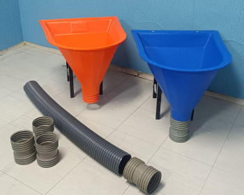Encontre aqui na Lester equipamentos para a sua obra ! Somos fabricante do Funil para argamassa de fachada, produto utilizado para o transporte vertical de argamassa por gravidade, levando ao ponto do revestimento externo de prédios.