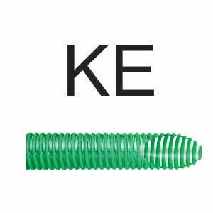 Utilizada para condução e descarga de água, a mangueira Kanaflex flexível KE transparente e espiral verde é muito encontrada em equipamentos do setor agrícolas, como caminhão pipa no abastecimento de água e limpeza de galerias subterrâneas. Esta suporta vários tipos de produtos químicos e materiais abrasivos.
