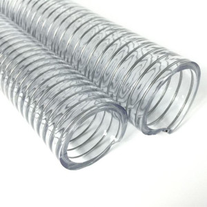 A mangueira Kanaflex flexível KTS transparente com arame em espiral é utilizada para serviços médios, indicada para descarga e sucção de produtos alimentícios como leite, cerveja, xarope, vinho e aguardente. No interno da mangueira, sua face lisa evita a fixação de resíduos e seu reforço helicoidal em aço mola proporciona flexibilidade.