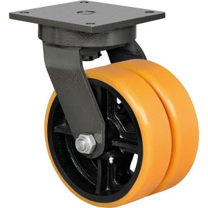 O rodízio Schioppa 312 tem o diâmetro de 3 polegadas com placa fixa ou giratória com 4 furos para fixar. O rodízio de ferro ou poliuretano pode ser equipado com rolamento de esfera/rolete que diminuem o peso da carga transportada.

