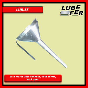 A Lester equipamentos comercializa suprimentos industriais para manutenção e no seu mix de produtos temos o Funil da marca Lubefer de duas curvas, primeiro tubo: 230 mm e o segundo tubo com 60 mm de diâmetro superior com 155 mm.