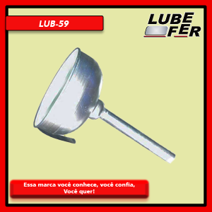 O Funil galvanizado LUB 59 é indicado para facilitar a transferência de fluídos ou sólidos de um recipiente para outro, evitando percas e derramamentos. O funil evita que líquidos ou pós sejam despejados em locais indesejados, como o chão ou a bancada. 