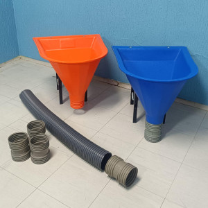 Encontre aqui na Lester equipamentos para a sua obra ! Somos fabricante do Funil para argamassa de fachada, produto utilizado para o transporte vertical de argamassa por gravidade, levando ao ponto do revestimento externo de prédios.