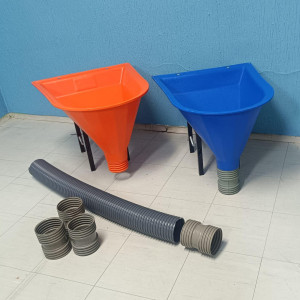 Encontre na Lester equipamentos o Funil para argamassa ideal para o transporte vertical para agilizar o revestimento externo de fachada em sua obra. Televendas 11 4061-1200