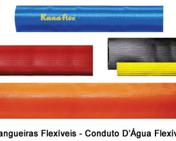 Utilizada como conduto d'água, a mangueira Kanaflex flexível CDF-HD SF50 tem coloração vermelha e é aplicada em trabalhos com resistência a pressão e à abrasão, como abastecimento temporário de água, combate a enchente, drenagem de valas, lavagem de ambientes, entre outros. 