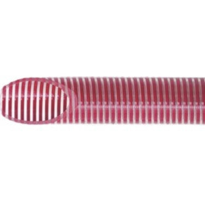 A mangueira Kanaflex flexível KAV é fabricada com atoxidade, tem cor transparente e possui espiral vermelho. Esta conta com a parte interna lisa, o que ajuda a evitar a fixação de produtos, resultando na adequação da mangueira para outras aplicações.