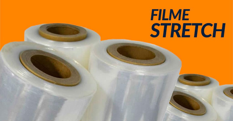 Filme stretch manual para paletização