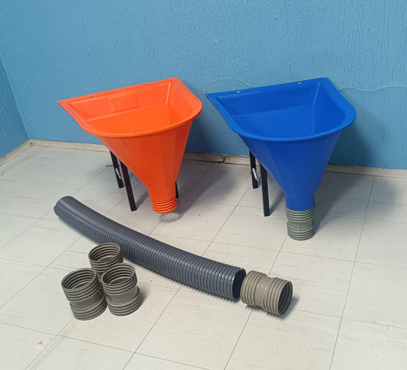 Funil abastecedor para argamassa