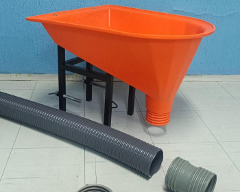 Funil para argamassa de fachada Encontre aqui na Lester o Funil para argamassa, equipamento que agiliza o transporte vertical auxiliando o revestimento da sua fachada !!! Televendas 11 4061-1200